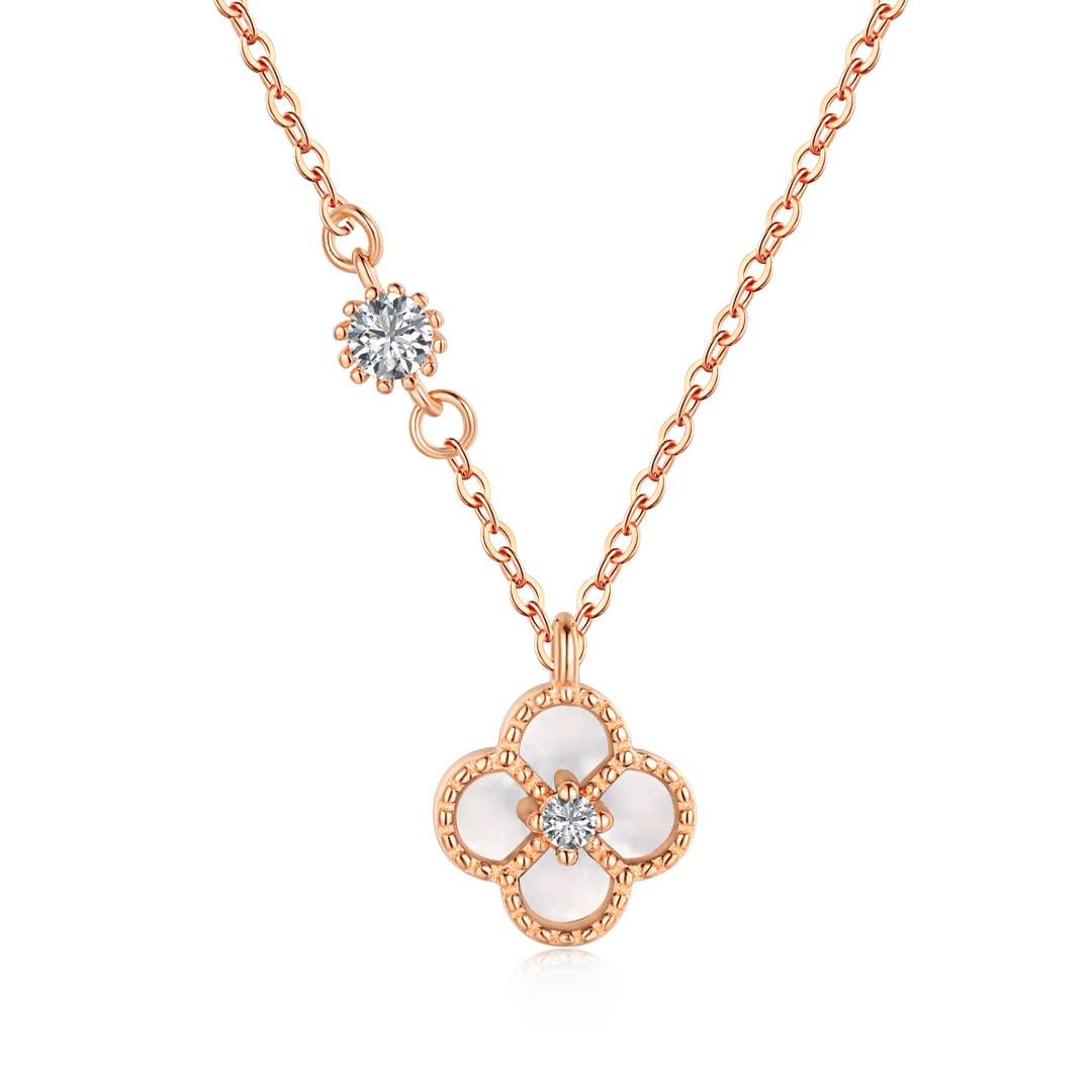 [ElanLuxe Jewelry]Delicate Flower Shape Necklace
