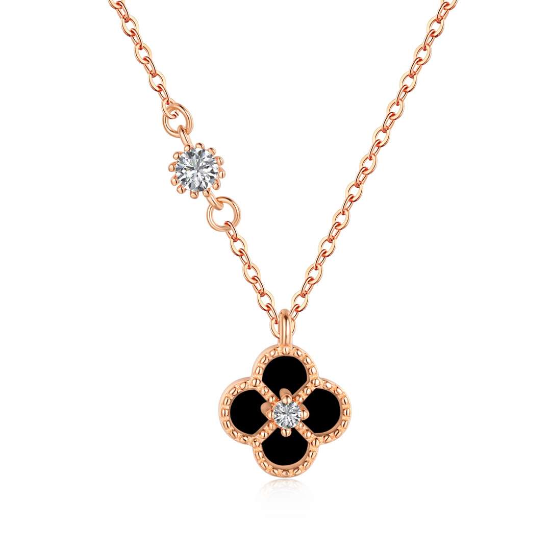 [ElanLuxe Jewelry]Delicate Flower Shape Necklace