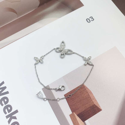 [ElanLuxe Jewelry]Delicate Butterfly Pendant Bracelet