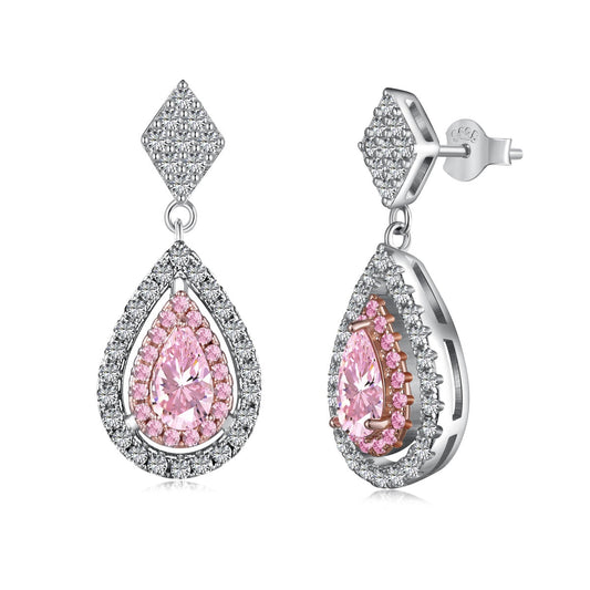 [ElanLuxe Jewelry]Ornate Delicate Water Drop Shape Banquet Earrings