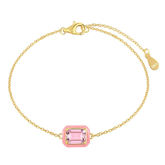 [ElanLuxe Jewelry]2.0 Carat Sparkling Colorful Emerald Cut Daily Bracelet