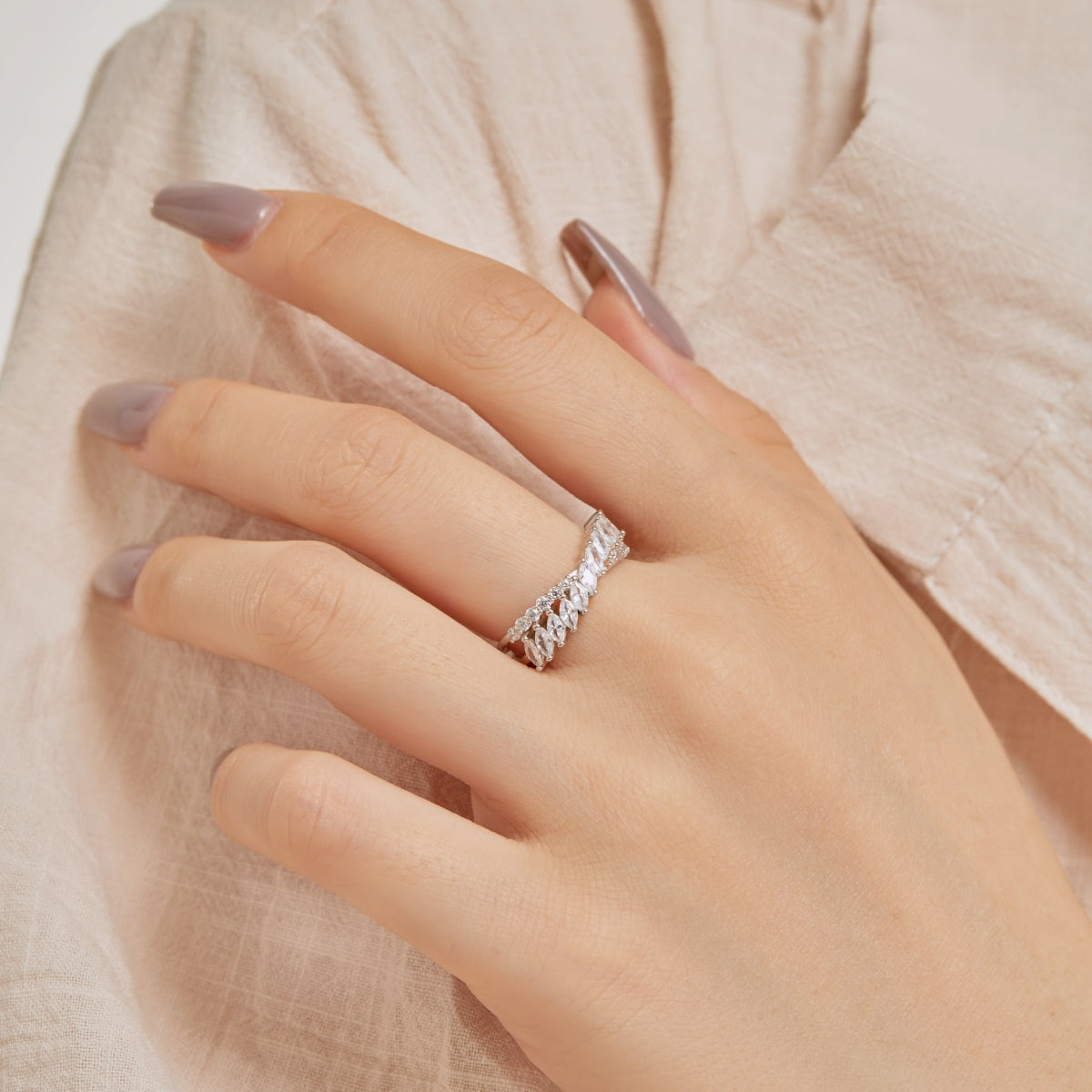 [ElanLuxe Jewelry]Unique Colorful Marquise Cut Daily Ring