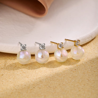 [ElanLuxe Jewelry]Symphony Mermaid Pearl Earrings