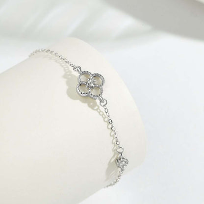 [ElanLuxe Jewelry]Delicate Four Leaf Clover Bracelet