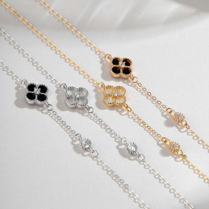 [ElanLuxe Jewelry]Delicate Four Leaf Clover Bracelet