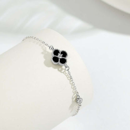 [ElanLuxe Jewelry]Delicate Four Leaf Clover Bracelet