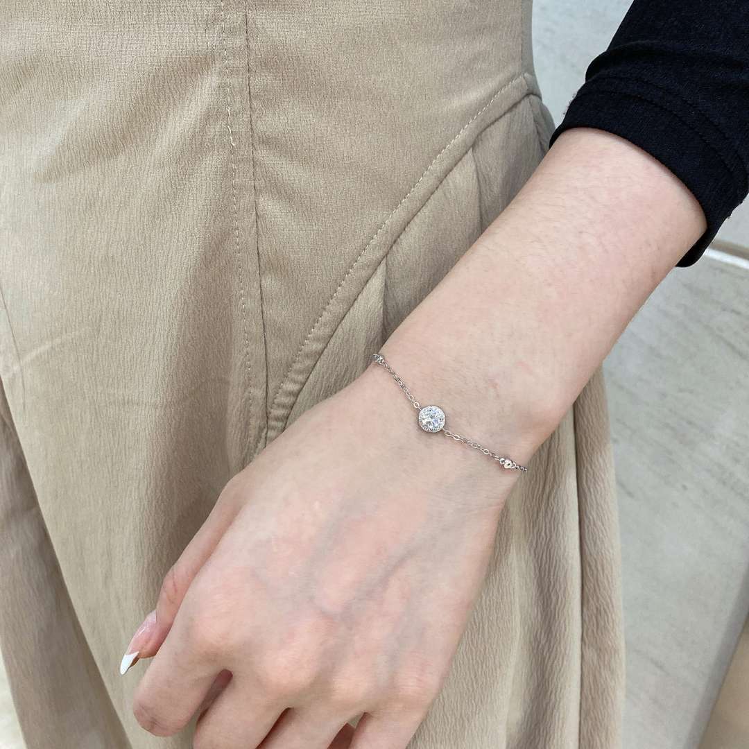 [ElanLuxe Jewelry]Dazzling Round Cut Shape Bracelet