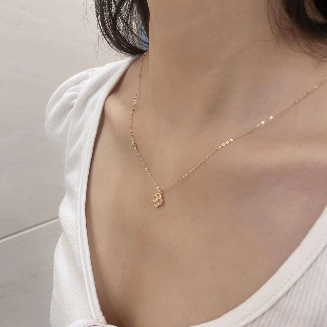 [ElanLuxe Jewelry]Delicate Flower Shape Necklace