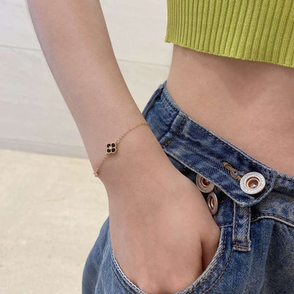 [ElanLuxe Jewelry]Delicate Four Leaf Clover Bracelet