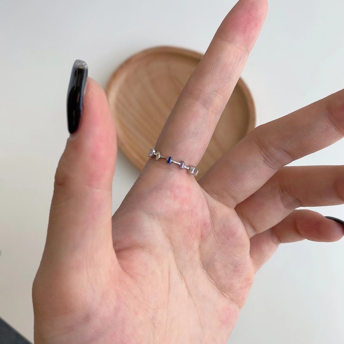[ElanLuxe Jewelry]Unique Trapezoid Cut Daily Ring