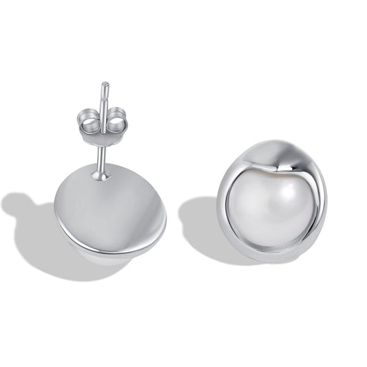 [ElanLuxe Jewelry]Dainty Bread Pearl Earrings