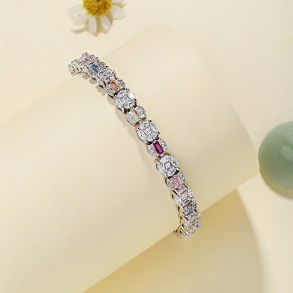 [ElanLuxe Jewelry]Dazzling Radiant Multi Cut Daily Bracelet