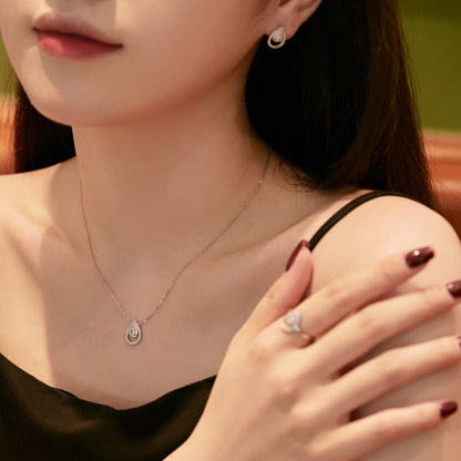 [ElanLuxe Jewelry]Sparkling Pear Cut Necklace