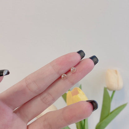 [ElanLuxe Jewelry]Sparkling Colorful Round Shape Earrings