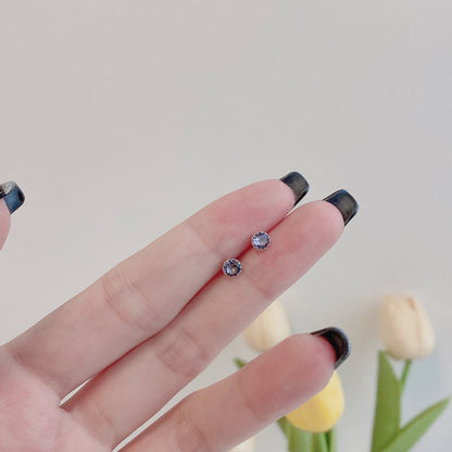 [ElanLuxe Jewelry]Sparkling Colorful Round Shape Earrings