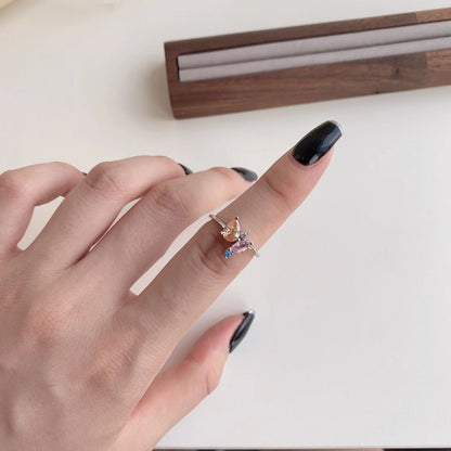 [ElanLuxe Jewelry]Radiant Colorful Multi Cut Daily Ring