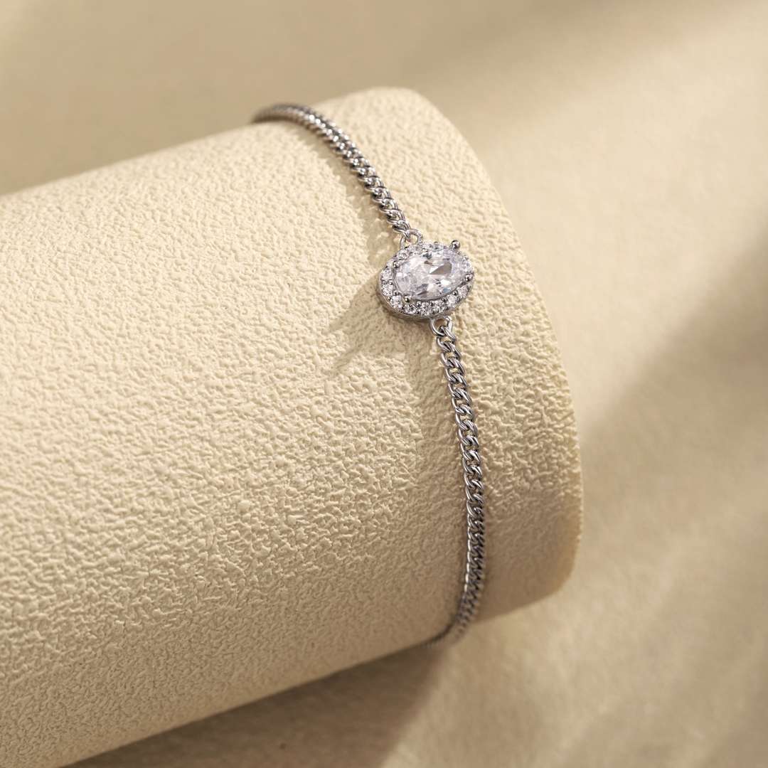 [ElanLuxe Jewelry]Exquisite Oval Shape Bracelet