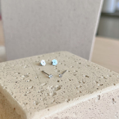 [ElanLuxe Jewelry]Delicate Solitaire Earrings