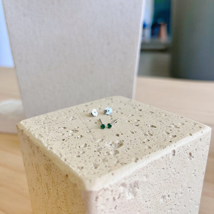 [ElanLuxe Jewelry]Delicate Solitaire Earrings