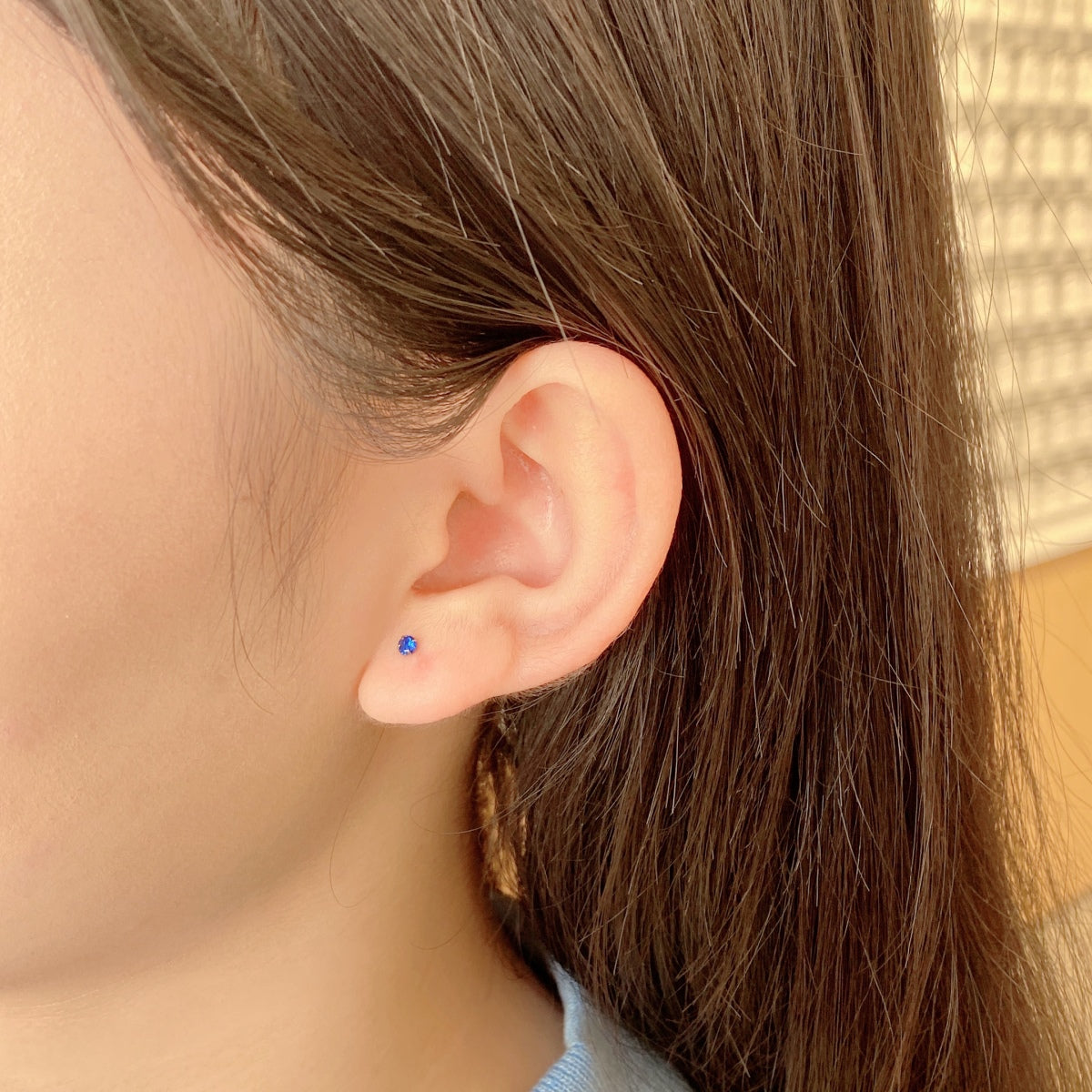 [ElanLuxe Jewelry]Delicate Solitaire Earrings