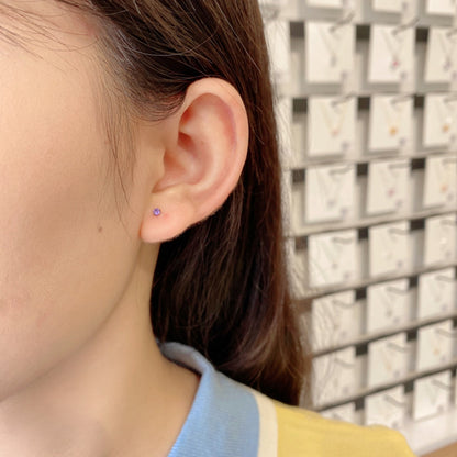 [ElanLuxe Jewelry]Delicate Solitaire Earrings