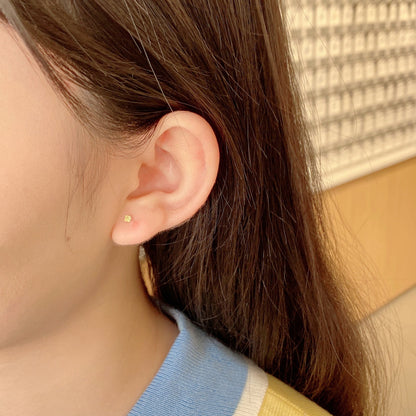 [ElanLuxe Jewelry]Delicate Solitaire Earrings