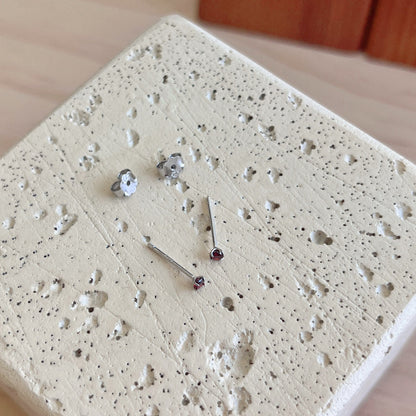 [ElanLuxe Jewelry]Delicate Solitaire Earrings