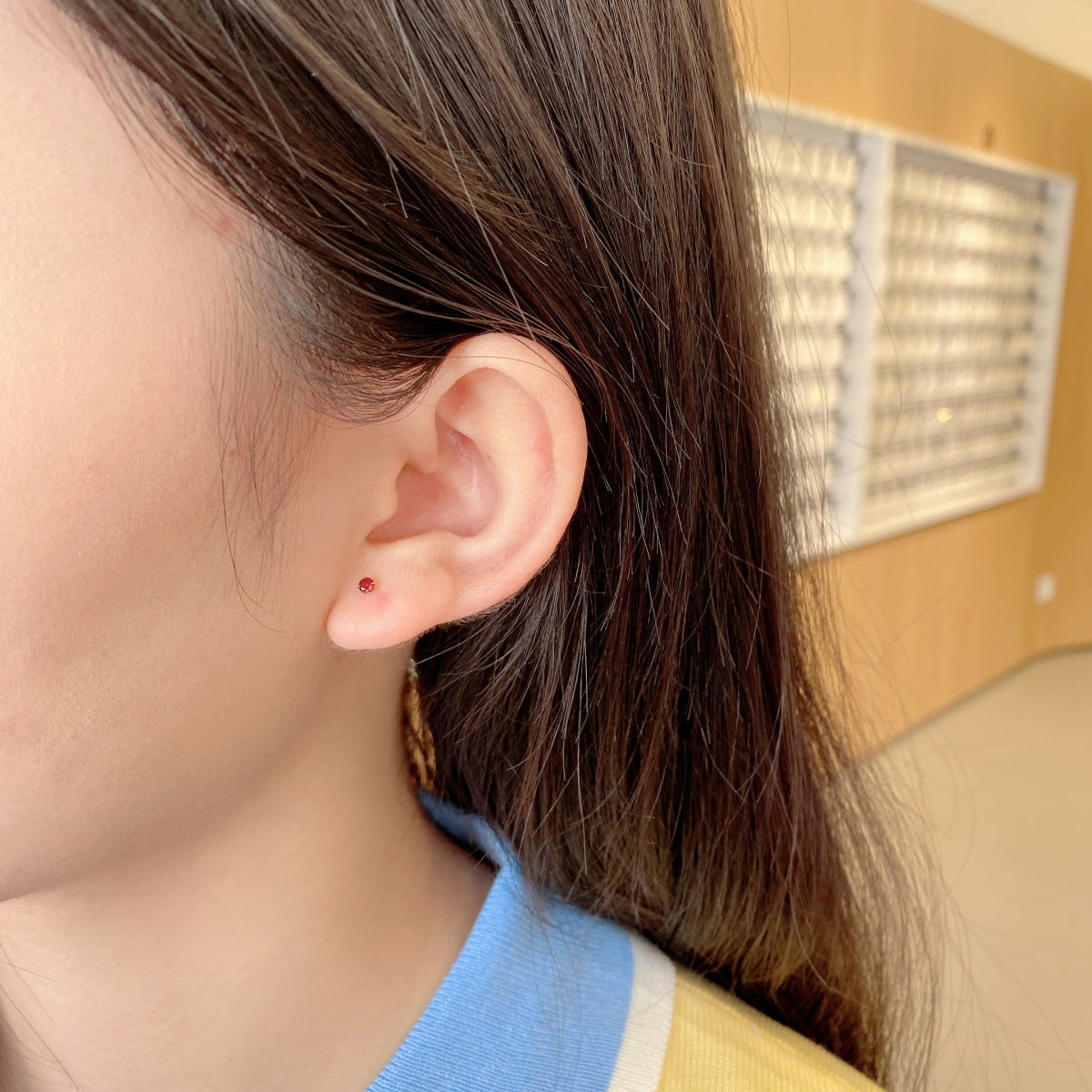 [ElanLuxe Jewelry]Delicate Solitaire Earrings