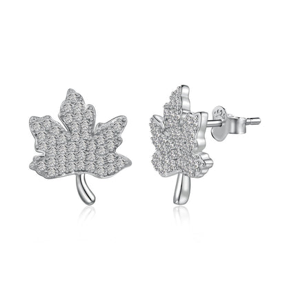 [ElanLuxe Jewelry]Exquisite Maple Leaf Design Earrings