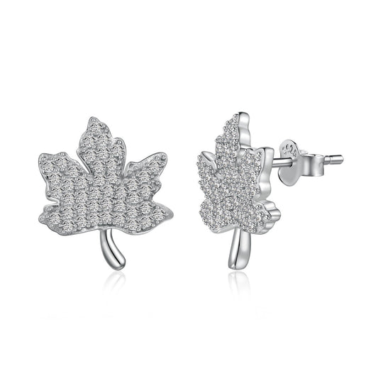 [ElanLuxe Jewelry]Exquisite Maple Leaf Design Earrings