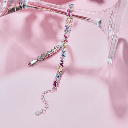 [ElanLuxe Jewelry]Ornate Sparkling Multi Cut Party Bracelet