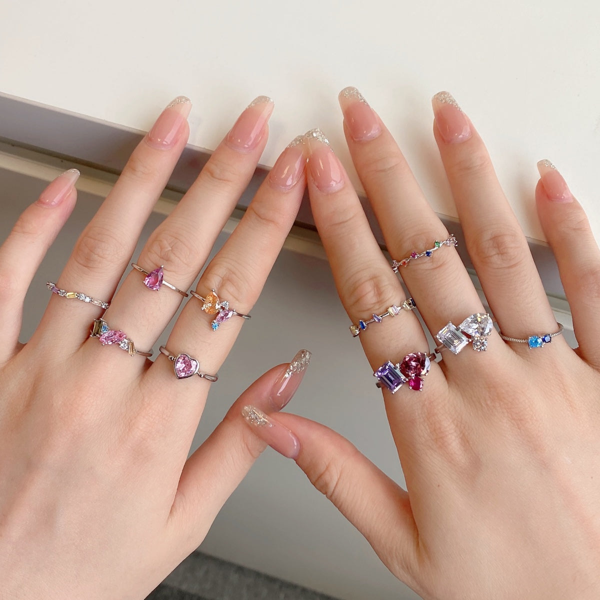 [ElanLuxe Jewelry]Radiant Colorful Round Cut Daily Ring