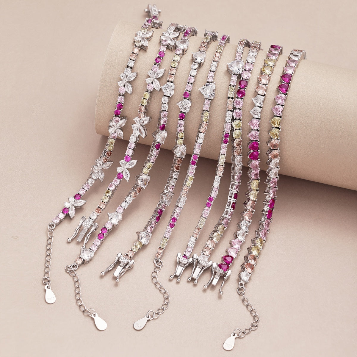 [ElanLuxe Jewelry]Romantic Heart Shape Round Cut Lover Bracelet