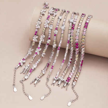 [ElanLuxe Jewelry]Romantic Heart Shape Round Cut Lover Bracelet