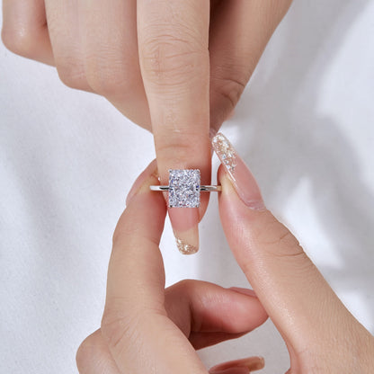[ElanLuxe Jewelry]4.0 Carat Ornate Enchanting Radiand Cut Banquet Ring
