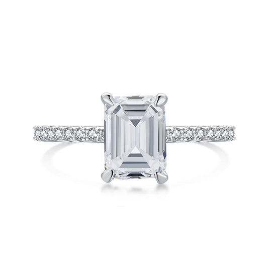 [ElanLuxe Jewelry]2.0 Carat Scintillating Ornate Radiant Cut Party Ring
