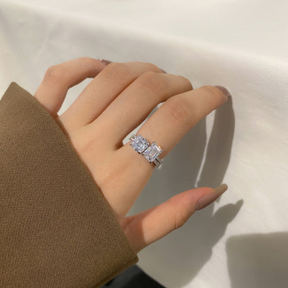 [ElanLuxe Jewelry]2.0 Carat Scintillating Ornate Radiant Cut Party Ring