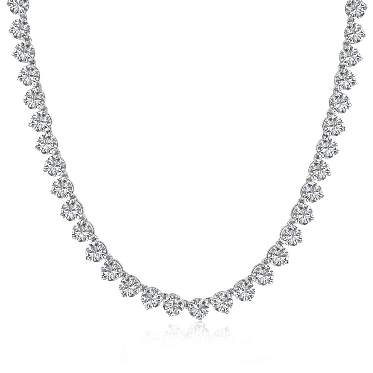 [ElanLuxe Jewelry]Ornate Heart Cut Tennis Necklace