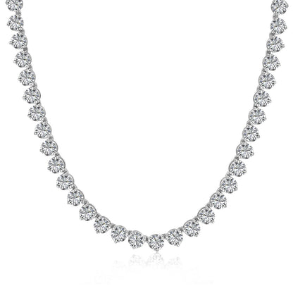 [ElanLuxe Jewelry]Ornate Heart Cut Tennis Necklace