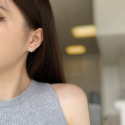 [ElanLuxe Jewelry]Dainty Bow Shape Earrings