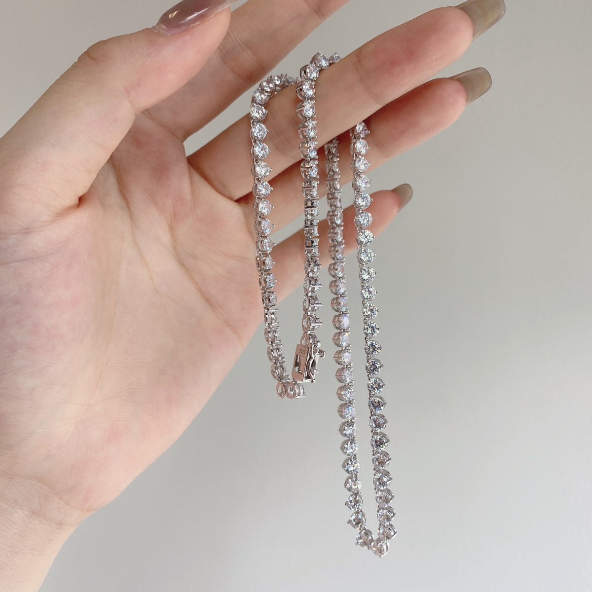 [ElanLuxe Jewelry]Ornate Heart Cut Tennis Necklace