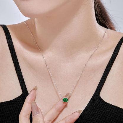 [ElanLuxe Jewelry]Luxurious Square Shape Colorful Necalack