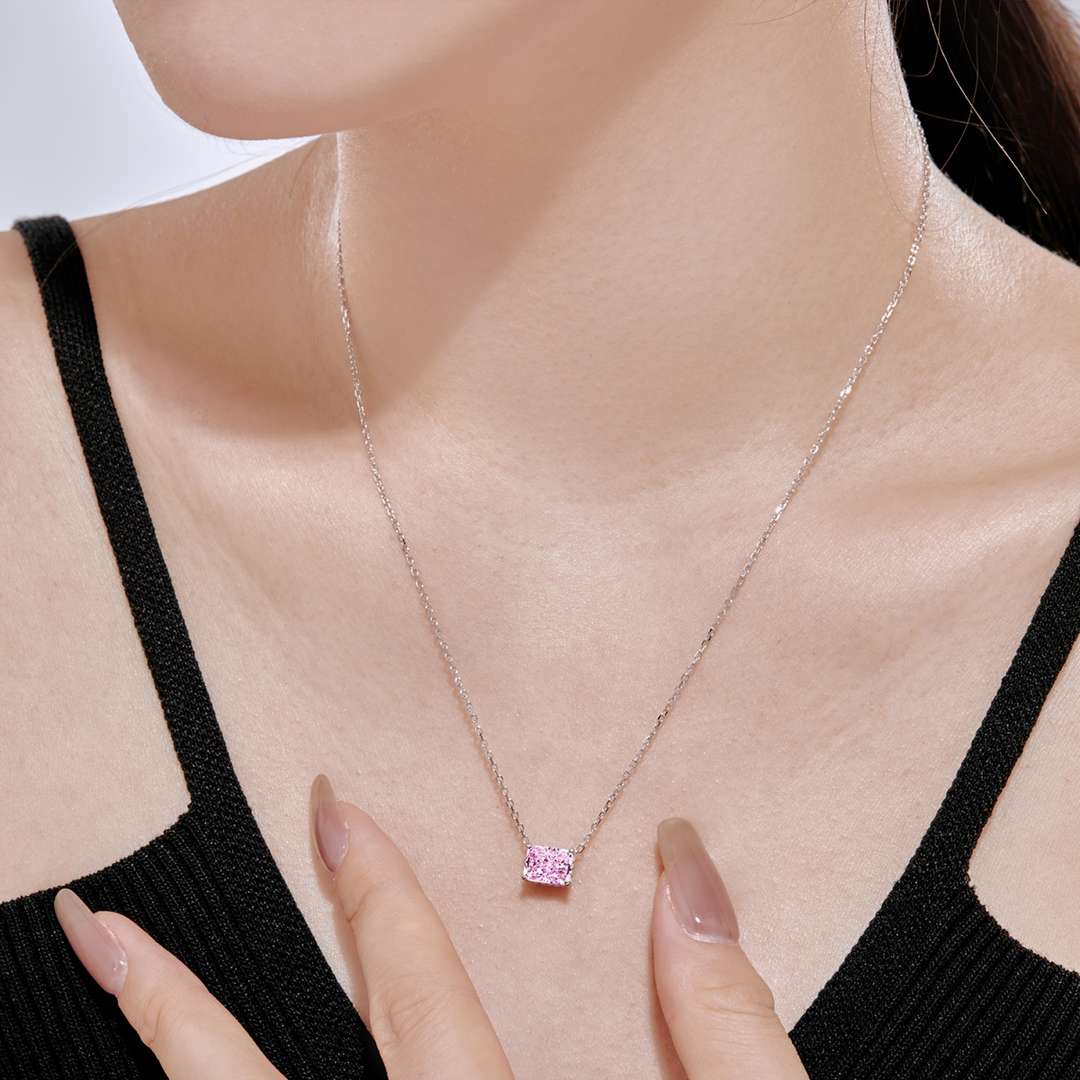 [ElanLuxe Jewelry]Luxurious Square Shape Colorful Necalack