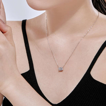 [ElanLuxe Jewelry]Luxurious Square Shape Colorful Necalack