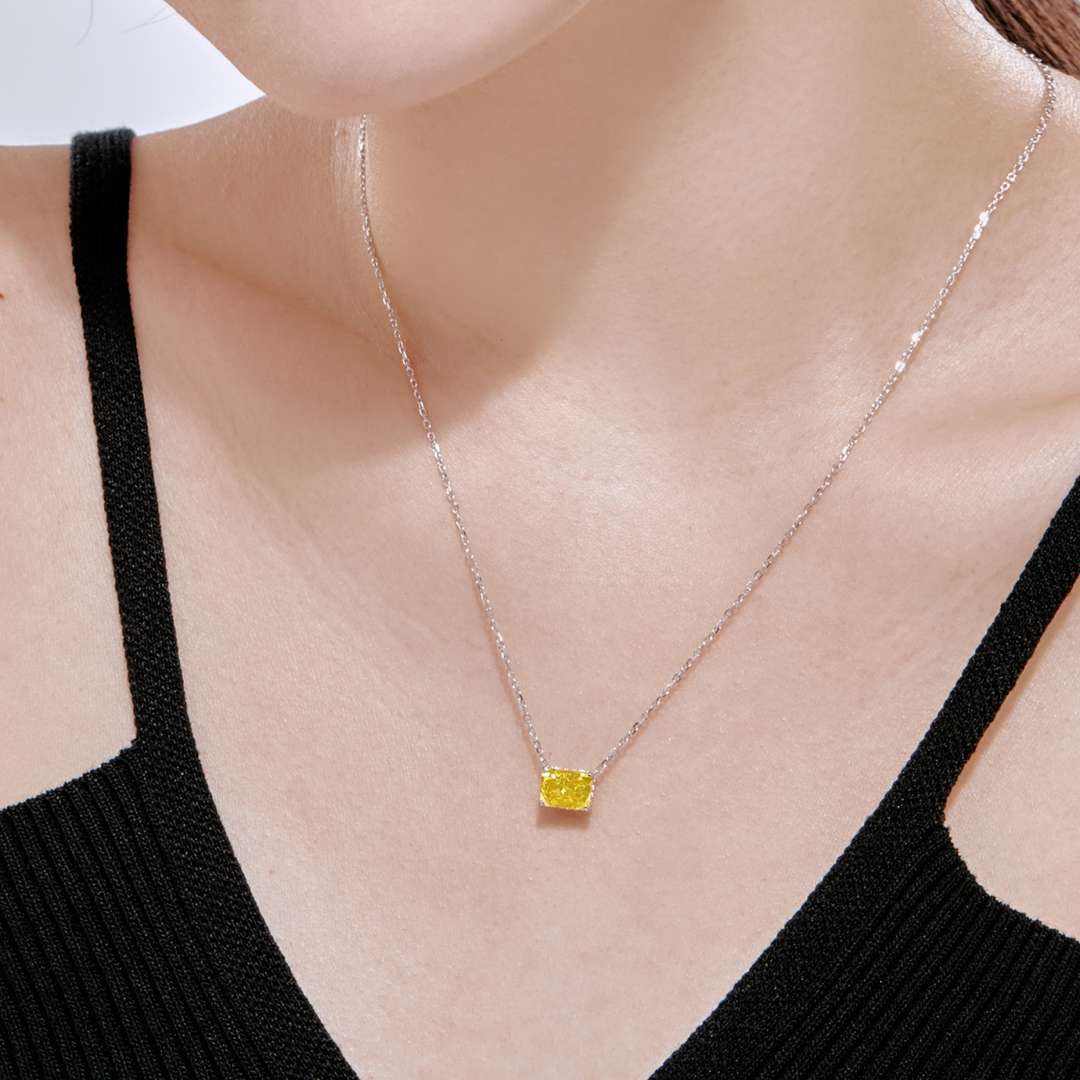 [ElanLuxe Jewelry]Luxurious Square Shape Colorful Necalack