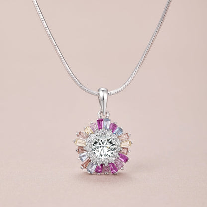 [ElanLuxe Jewelry]Charming Flower Colorful Necklace