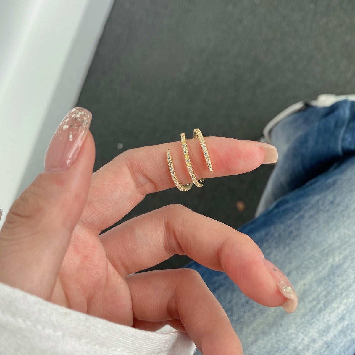 [ElanLuxe Jewelry]Unique Vibrant Entangle Daily Ring