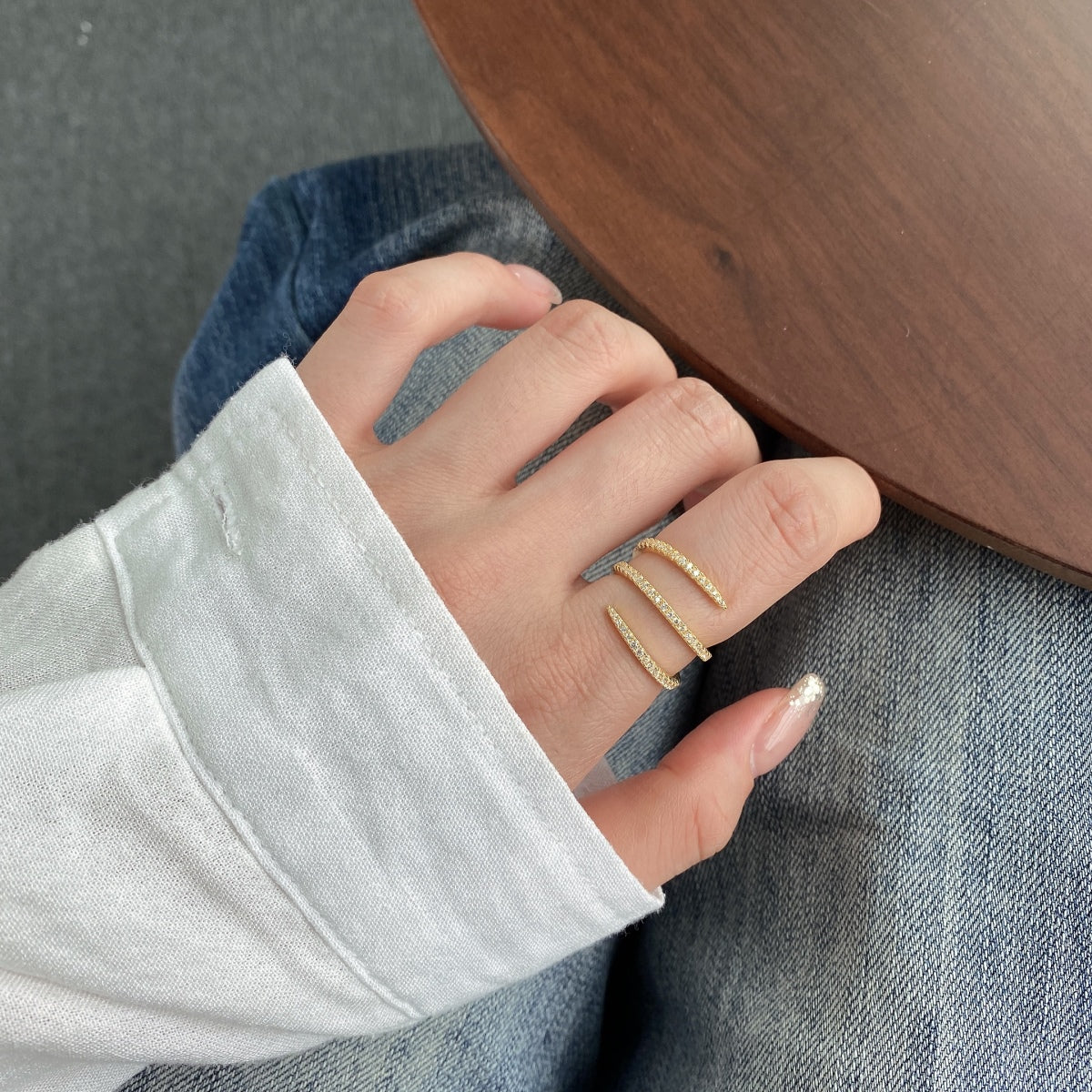 [ElanLuxe Jewelry]Unique Vibrant Entangle Daily Ring