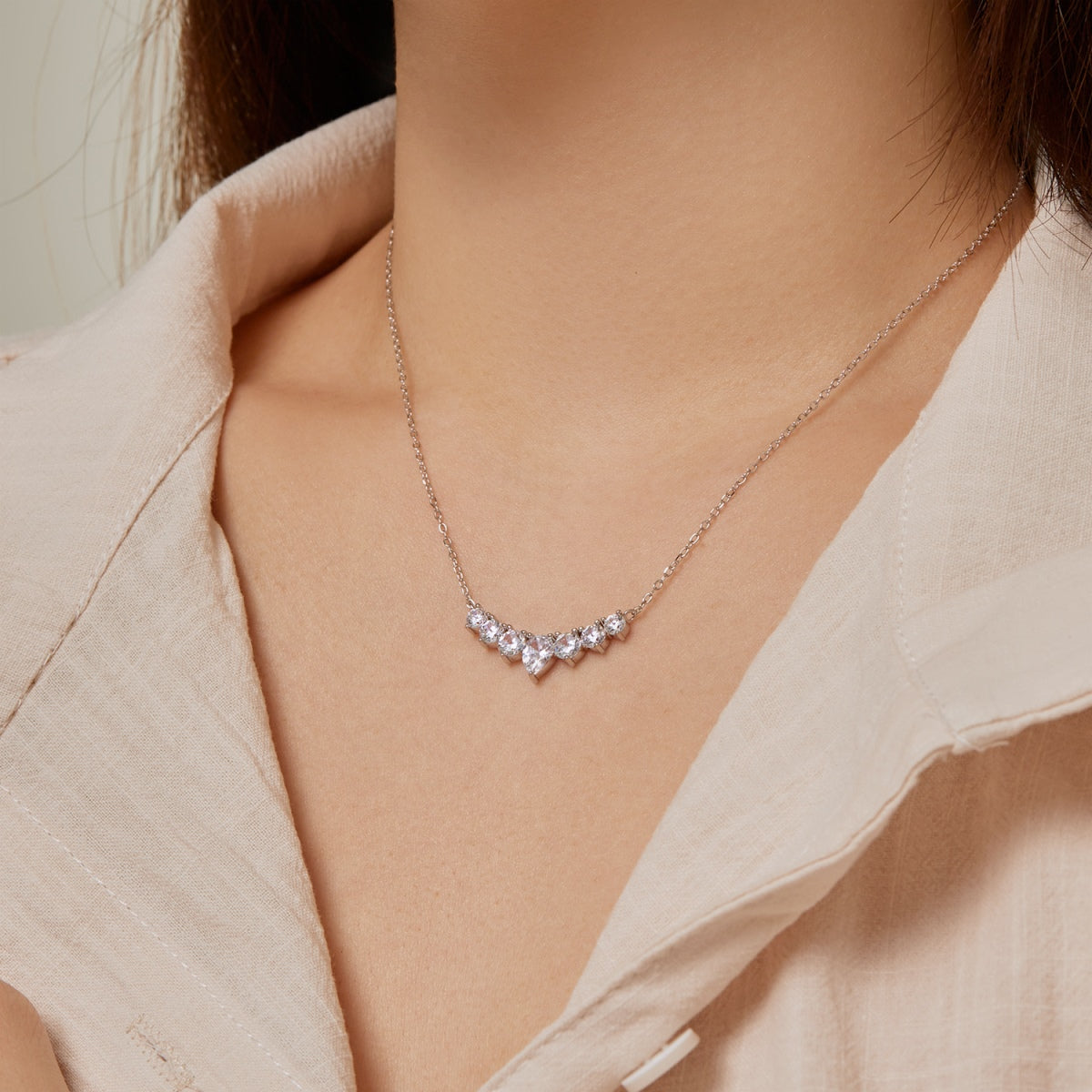 [ElanLuxe Jewelry]Dainty Colorful Heart Necklace