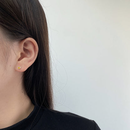 [ElanLuxe Jewelry]Sparkling Colorful Round Shape Earrings